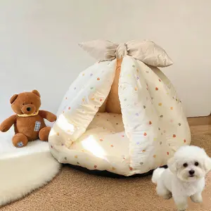 Pet Tent, Pet Tent or Decor?! Foldable Pet Tent for Cats, Puppies, Rabbits, Perfect and Comfortable Nest for Pets in All Seasons, Cozy Cat House Pet Nest Cute Home