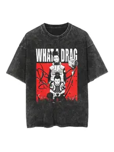 SHADOW STRATEGIST - Shikamaru Shinobi Legend Anime Retro/Washed Oversized T-shirt, Men's and Women's Summer Casual Sports Loose and Comfortable Round Neck Comfortable Short Sleeve Fashion Top