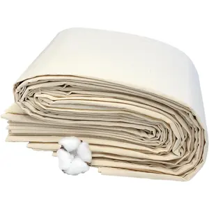 100% Cotton Muslin,63 Inch X 10 Yards Natural Unbleached Cotton by The Yard,Medium Weight Cloth for Sewing,Quilting,Embroidery,Garments,Crafts,Apparel