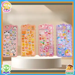 Night Glow PP Bubble Stickers, 3D Stereo Embossed Cute DIY Decorative Stickers, Crystal Decoration Sticker, Cartoon DIY Toy