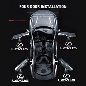 2pcs Lexus HD Car Door Welcome Light Led Step Lights Projector Lamp For Lexus ES RX NX LS UX LM LX GX LC RZ IS CT GS RC HS SC TX LBX IS300 RX350 LS500 LX600 NX260 CT200 F SPORT