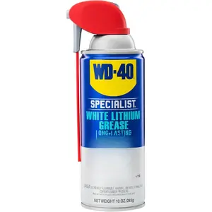 WD-40 Specialist White Lithium Grease Spray with SMART STRAW SPRAYS 2 WAYS, 10 OZ