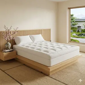 Queen Mattress Topper 4 Inch Pillow Top – Cooling Breathable Bed Pad, Deep Pocket Stretch Fit, Plush Soft Mattress Enhancer for Back Pain Relief & Pressure Support