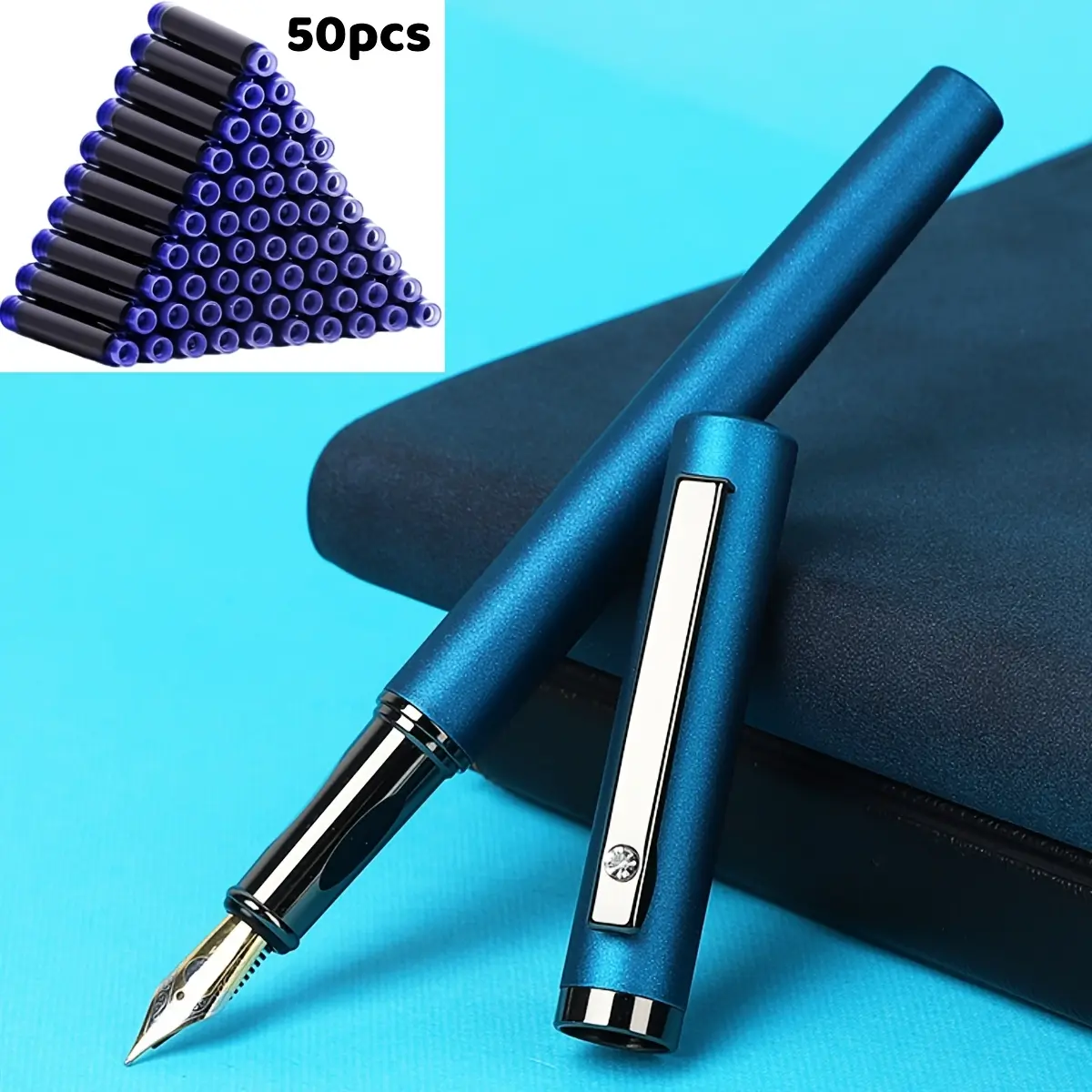 1 pc blue + 50 pcs blue ink pads