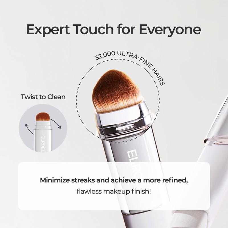 [OFFICIAL ELROEL PARTNER] Blanc Cover Cream Stick V (0.45oz) | Color-Changing Foundation with Collagen Capsules & Ultra-Fine Bristles for Seamless Coverage