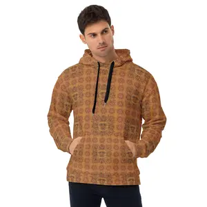 Women's Fleece-Lined Long-Sleeve Hoodie - Orange Sunshine All-Over Print, Recycled Gender-Neutral Design, Kangaroo Pocket, Multi-Size Casual Women's Hoodies, Hoodie Women's Hoodies