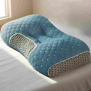 TikTok Viral Breathable 3D Knitted Cotton Pillow - Massage Nodes for Neck/Back Pain Relief, Ergonomic Support for Office, Car & Home alternative pillow customized  pillow