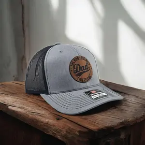 [HOT SALE]  Dad The Man The Myth The Legend Richardson 112 Snapback Trucker Hat - I Hate Pulling Out Leather Patch Trucker Hat - Richardson 112 Mesh Back Cap - Fishing & Boating Gifts for Men