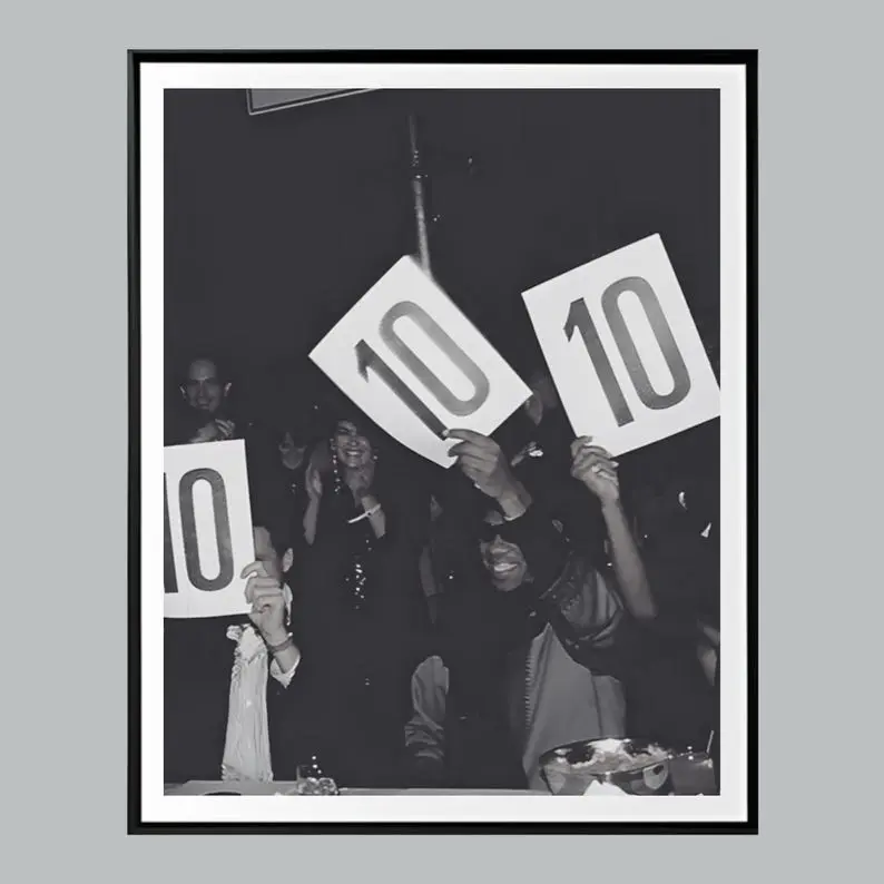 10 Point Scoreboard, Motivational Wall Art, Print, Black and White Print, Hypebeast Wall Art, Performance Rating Sheet Poster No Frame