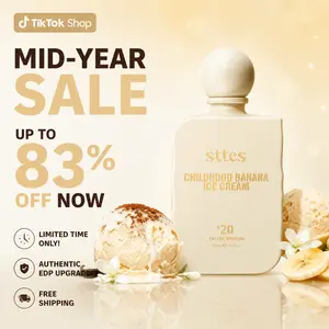 Sttes #20 Childhood Banana Ice Cream Memories Perfume for Women – Gourmand Eau de Parfum with Banana Ice Cream, Caramel & Vanilla, 100ml / 3.4 fl oz
