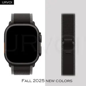 URVOI Trail loop Band for Apple Watch Ultra 3 2 1 series 11 10 9 SE Nylon Weave strap for iWatch lightweight pull tab closure Smartwatch Strap 49mm