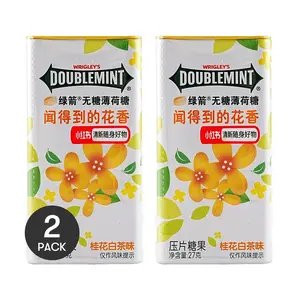DOUBLEMINT Sugar-Free Floral Mint Candy Osmanthus White Tea Flavor 0.95 oz Pack of 2
