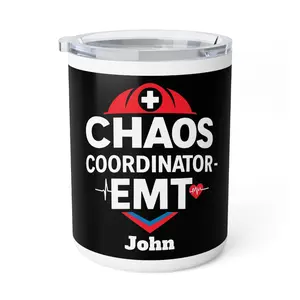 Personalized Chaos Coordinator Insulated Coffee Mug, Gift for EMTs, Custom Emergency Services Cup, First Responder Mug, Unique Coffee Travel