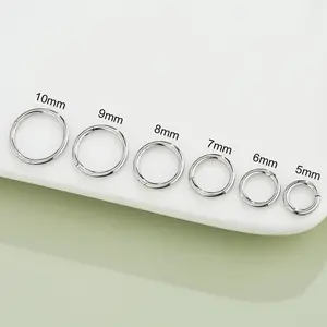 OUFER 20G 316L Stainless Steel Segmented Hinged Nose Hoop Ring - Body-Safe Hoop Piercing Jewelry, Unisex, Secure Fit, Easy Adjustment, Daily Wear Accessory, Tarnish Proof Helix Pierced Ring