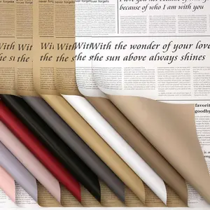 Newspaper Print Design Wrapping Paper, Waterproof 23"x23", Pack of 20 sheets, Various Colors