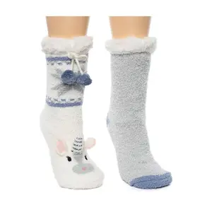 Cuddl Duds Critter Slipper Sock Set - 2 Pair