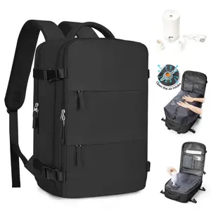Vacuum Travel Backpack with Pump Women Men 18x14x8 inches Flight Approved Waterproof Compression Bag for Business Work & Daily Commute