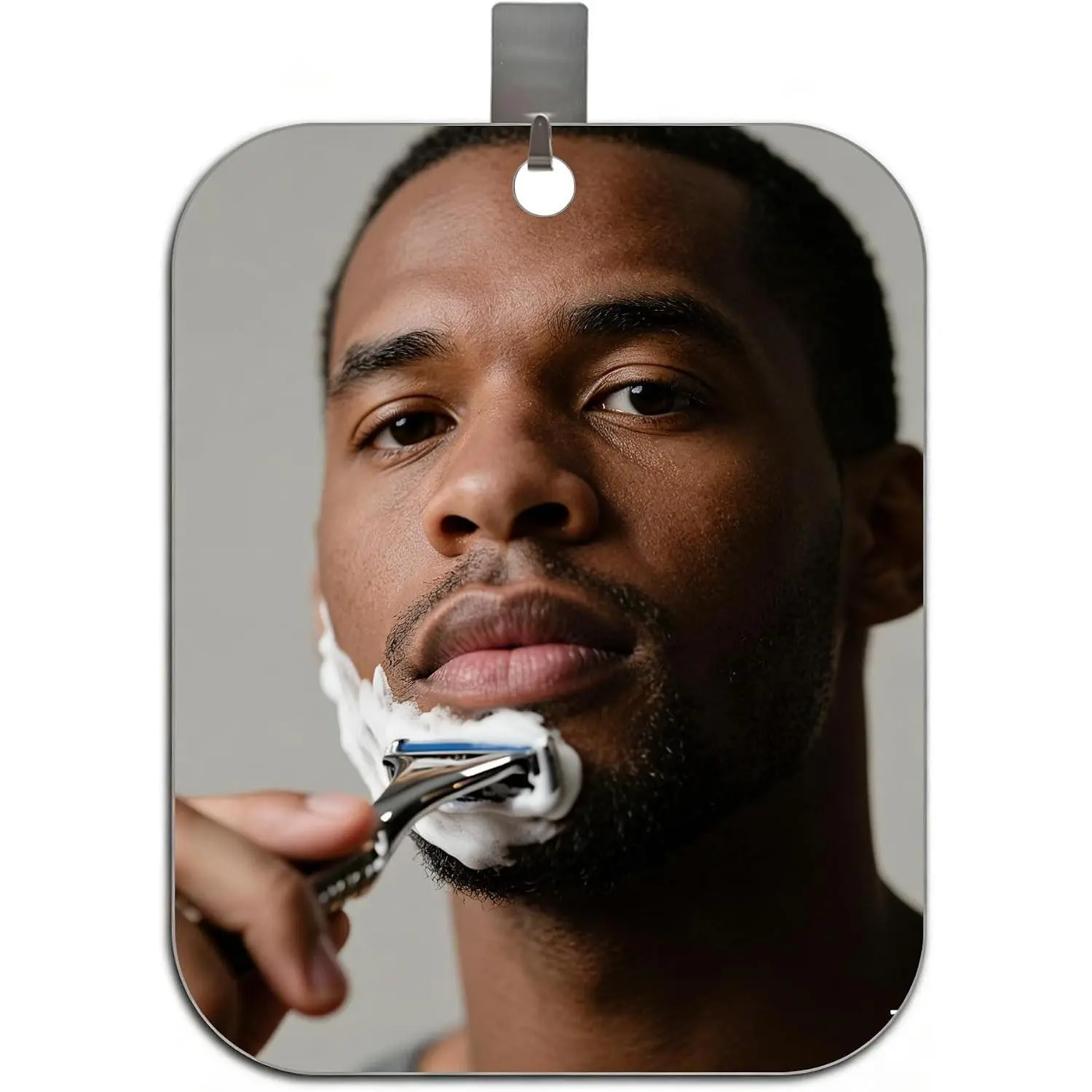 Shower Mirror Fogless for Shaving, Shatterproof Shower Mirror, 9.3"x7.3" Anti Fog Bathroom Mirror with Suction Cup, Travel Makeup Mirror for Men & Women, Home Bathroom Accessories