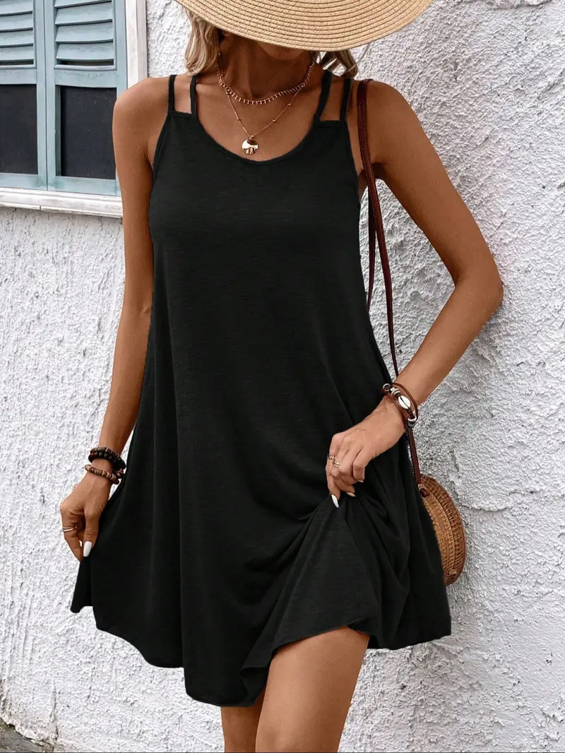 casual short spaghetti strap dress - TikTok Shop