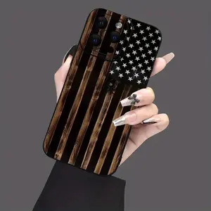 Flag Pattern Phone Case, Retro Trendy Phone Protective Cover, Phone Accessory Compatible with iPhone17 16 15 14 13 12 11 Plus Pro Max