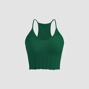 Cider [3 colors, size 2-26] Solid Knit Crop Tank Top