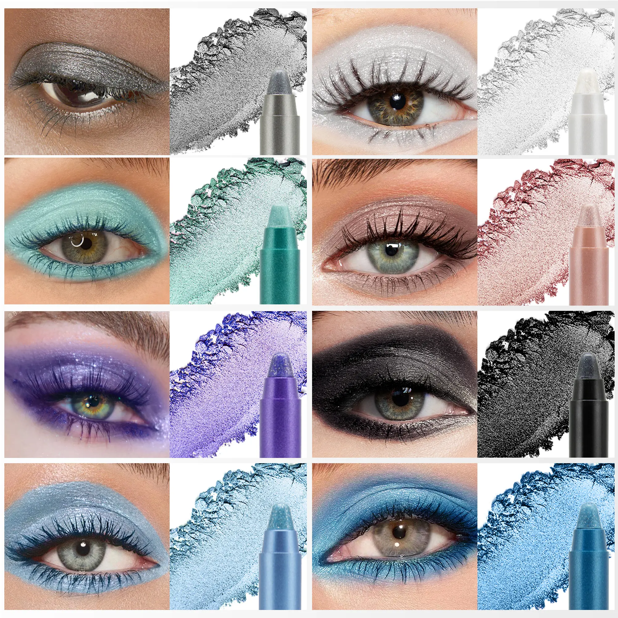 Shimmer Eyeshadow Stick, Highly Pigmented Glitter Eye Shadow Pencil, Creamy Smooth & Easy to Blend, Long-Lasting Sparkle Makeup#backtoschool