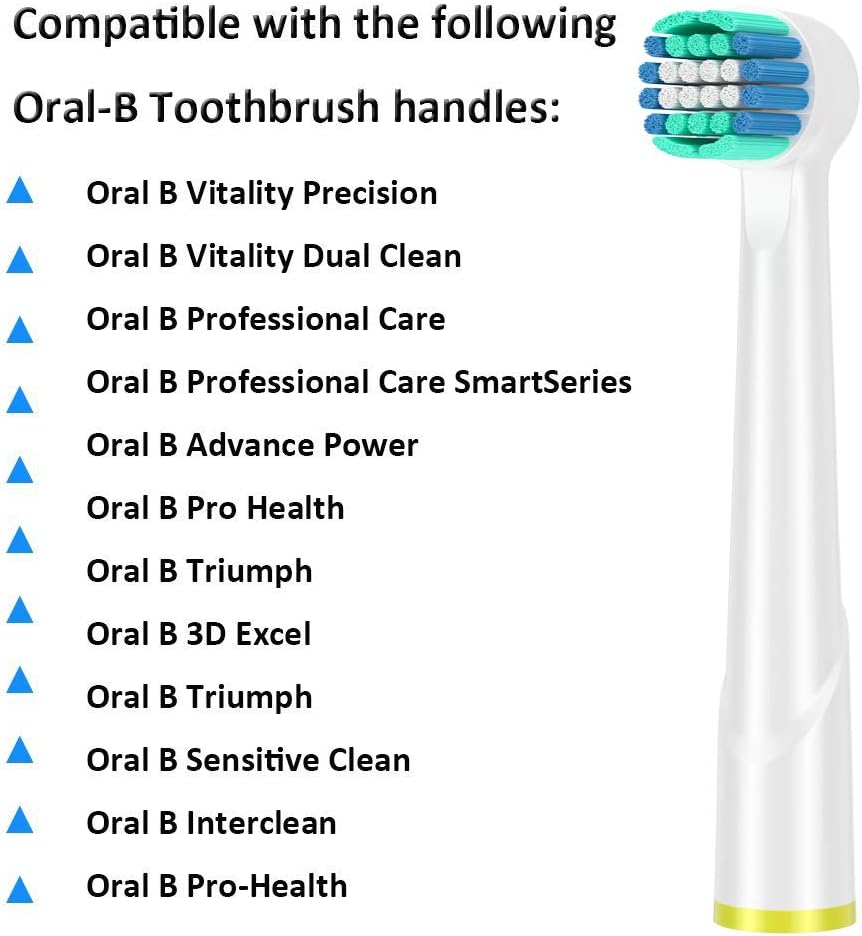 Replacement Heads Compatible with Oral B Braun Toothbrushes Electric- 16 Pack Professional Precision & Sensitive Brush Heads Refill for Oral B 7000/Pro 1000/9600/ 5000/3000/8000 Replacement Heads Compatible with Oral B Braun Toothbrushes Electric- 16 Pack Professional Precision & Sensitive Brush Heads Refill for Oral B 7000/Pro 1000/9600/ 5000/3000/8000