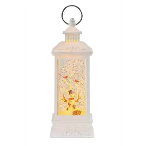 Lit Musical Snowman Lantern