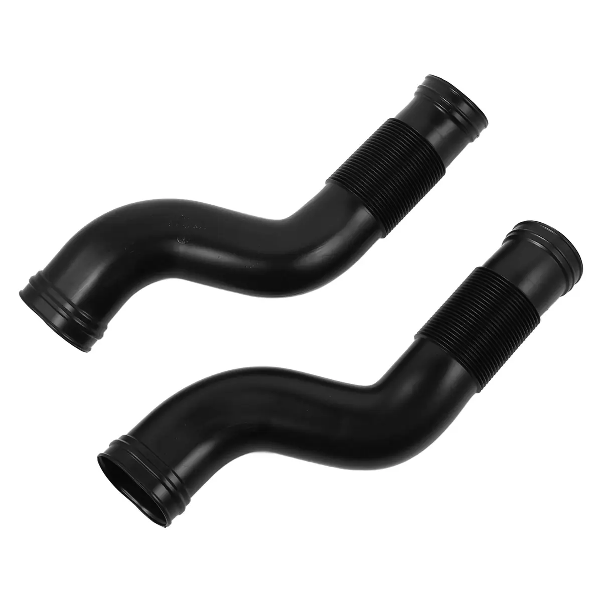 Soft Plastic 2-Intake Pipe Car Air Intake Duct Hose Set (Front Left & Right) for Mercedes-Benz W164 ML350 3.5L, GL450 4.6L, Part Nos. 1645051361, 1645051461, A1645051361, A1645051461, W164 Series