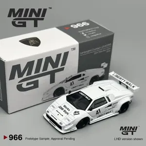 MINIGT 1:64 Lamborghini Countach LBWK White 2024 alloy car Model 966