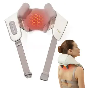 Breo N5 Mini Neck Massager with Heat Electric Massager for Neck & Shoulder Massage Pillow for Neck Back Shoulder Deep Cervical Massage for Muscle Relaxation Comfort Somatic Therapy Device Adjustable Vibration Intensity