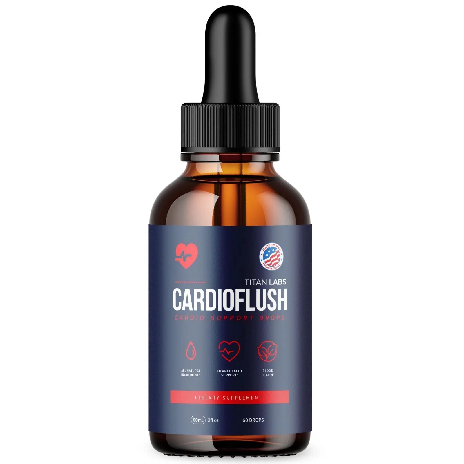 (1 Pack) Cardioflush Blood Health Support Drops Cardio Flush Vitamin 30 Servings