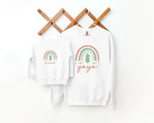 Christmas Rainbow Yaya and Mini Matching Sweatshirts