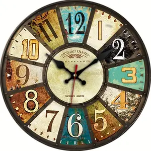 10 inch Vintage-Inspired Silent Wall Clock - Battery Operated, Unique Design, Perfect for Bedroom, Living Room, Office, Kitchen & Bathroom Decor - For Home Decor Enthusiasts - Great Gift for Housewarming & Birthday