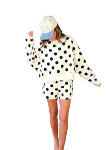 Polka Dot Crop Sweatshirt