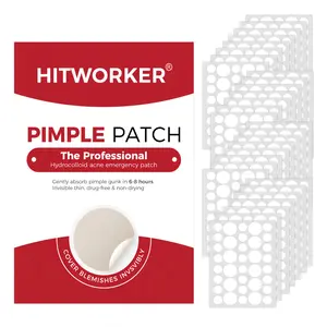 180/360/720 Pieces Hitworker Acne Patches, Blemish Patches, Hydrogel Cover, Cute Design, Suitable for All Light Skin Tones, Daily Use & Photo Props
