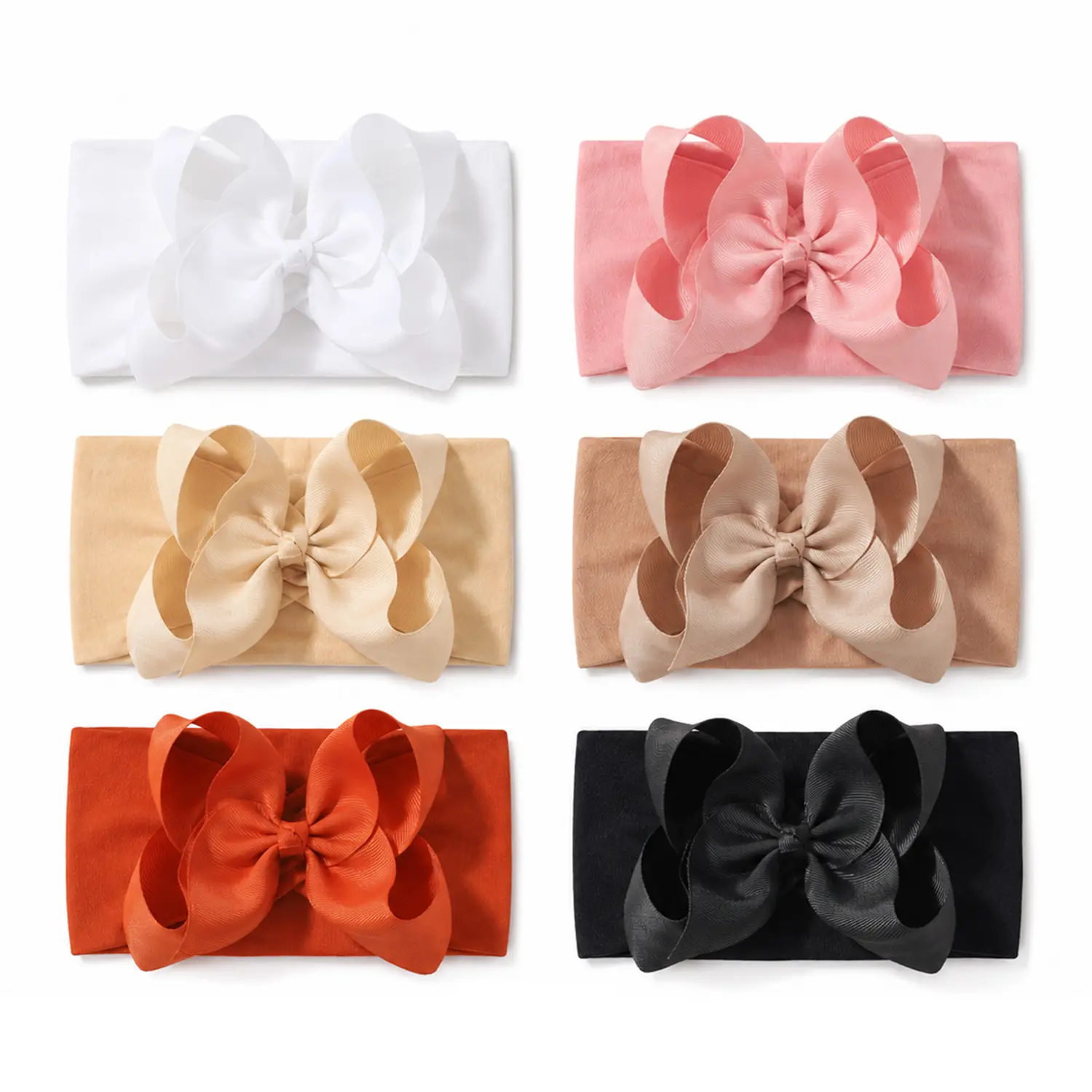 6PCS Baby Hair Bows, Butterfly Knot Headbands, High Elastic Soft Hair Accessories for Newborns & Toddlers, Baby Headbands Ribbon Bow Nylon Headbands, Perfect for All-Season Use, Infant Shower Gifts, Elastic Hair Accessory