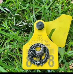 Rooster cattle ear tag
