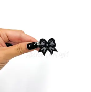 Black Mini Bow Patch Black Mini Bow Patch