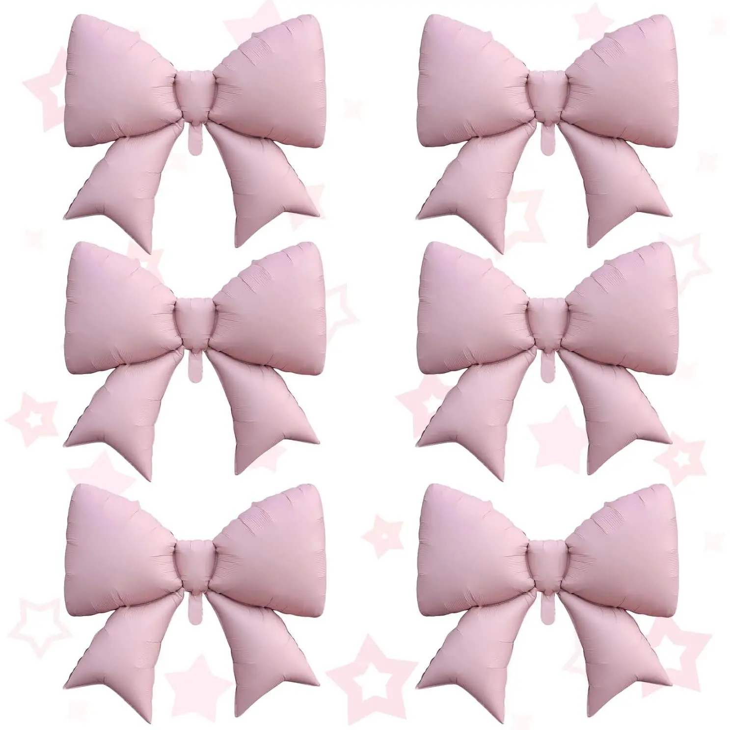 6 count  Bow Balloons,38Inch Giant Bow, Shower Bridal Engagement Wedding Decor Bachelorette Party Supplies