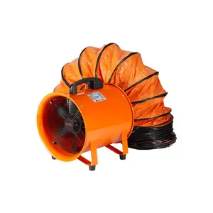 VEVOR Portable Ventilator, 12 inch Heavy Duty Cylinder Fan with 16.4ft Duct Hose, 585W Strong Shop Exhaust Blower 3198CFM, Industrial Utility Blower for Sucking Dust, Smoke, Smoke Home/Workplace