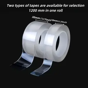 Super Strong Nano Double-Sided Tape, Reusable Magic Glue, High Adhesion Waterproof Heat Resistant, Home Office Car Multi-Use Tape, Adhesive