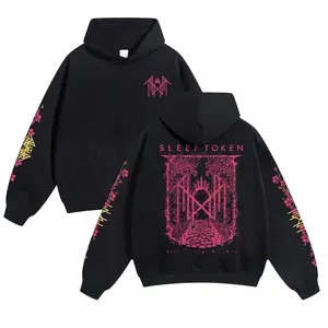 Sleep Token Unisex Oversize Hoodie Long Sleeve Super Soft Casual Fit for Autumn Winter, Retro Print Streetwear Couples Top, Apparel Made In The USA		