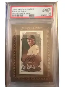 Topps Allen & Ginter Paul Skenes #MA-PS 2024 Mini Baseball Autograph Card Gem MT 10 PSA Graded Collectible Sports Card MAPS 105949151
