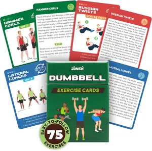 75 Dumbbell Workout Cards for Creating Home or Gym Workouts