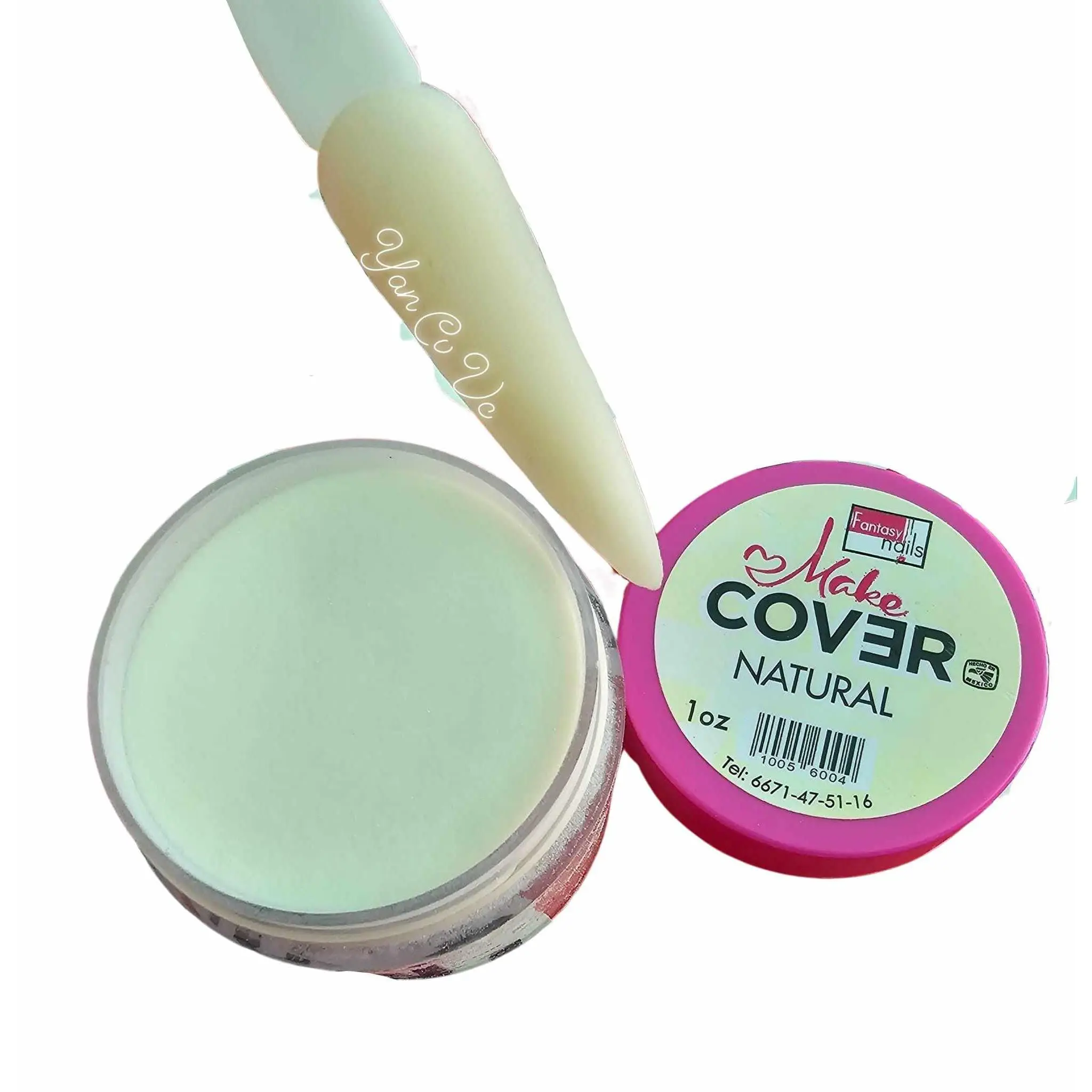 Fantasy Nails Professional Cover Acrylic Powder, Polymer for Dipping and Sculpting Nail Creations, 1 oz Jar