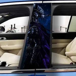 2 Diablo Starry Sky Wind Roman Warrior Element Stickers - Self-Adhesive Removable PVC B-Pillar Protector, Scratch Resistant Window and Wall Stickers, Easy to Peel and Paste for Vehicle Customization, Car Stickers, Graphic Decal