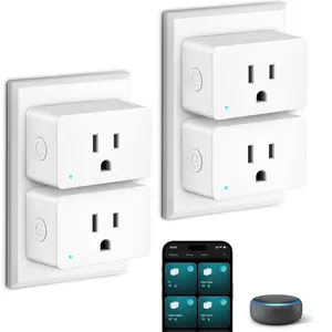 P1  Plug Mini 15A, WiFi Outlet Plugs Compatible with Alexa &  Assistant, Voice/APP Control, Timer & Group Controller, ETL & FCC Certified, 2.4GHz Only, 4-Pack