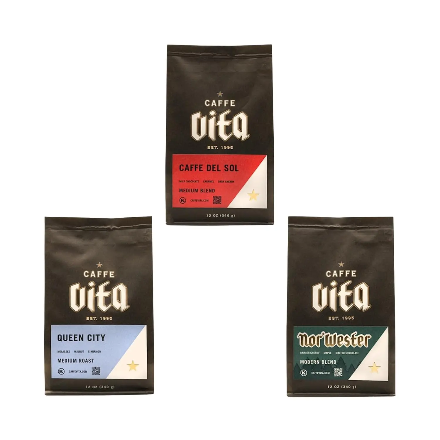 Bean Box Coffee Sampler - Roasted by Vita, 3-Pack, Whole Bean Coffee, Gourmet Coffee