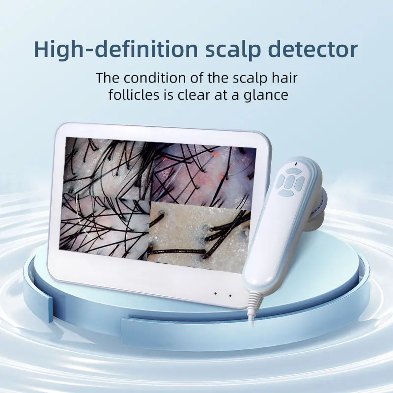 Scalp Hair Microscope with 10.1 inch Screen | Portable Digital Skin & Hair Observation Camera for Home & Salon Use  >